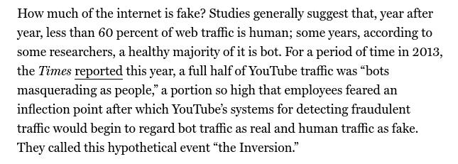 only 60 percent is human traffic